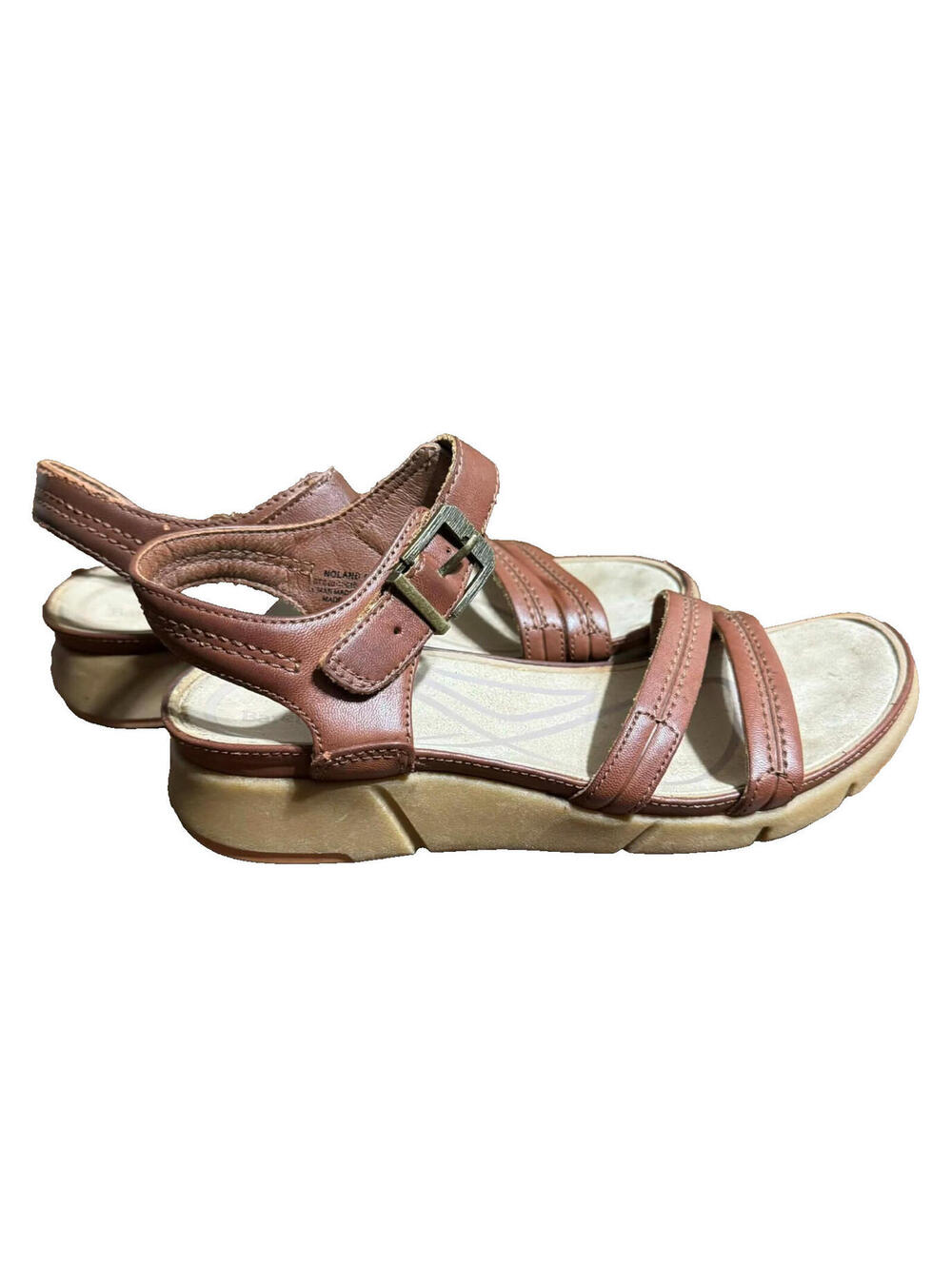 Baretraps Noland Brown Casual Adjustable Straps Wedge Sandals Women's Size 6M